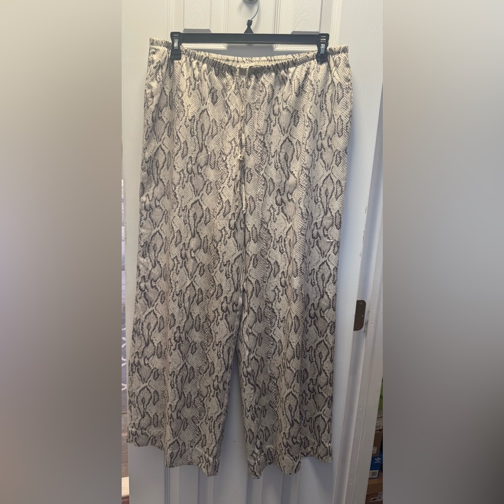 A New Day Snake Print Top in Cream and Brown